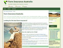 Tablet Screenshot of farm-insurance-australia.com.au